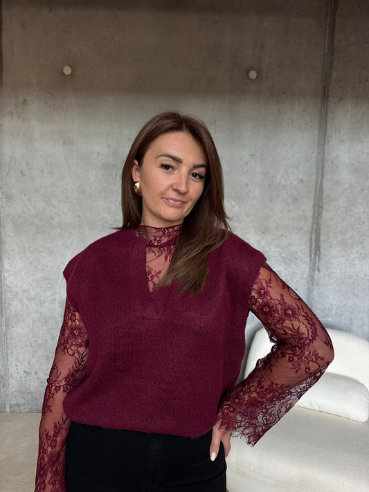 Pull Bordeaux  - Naïa